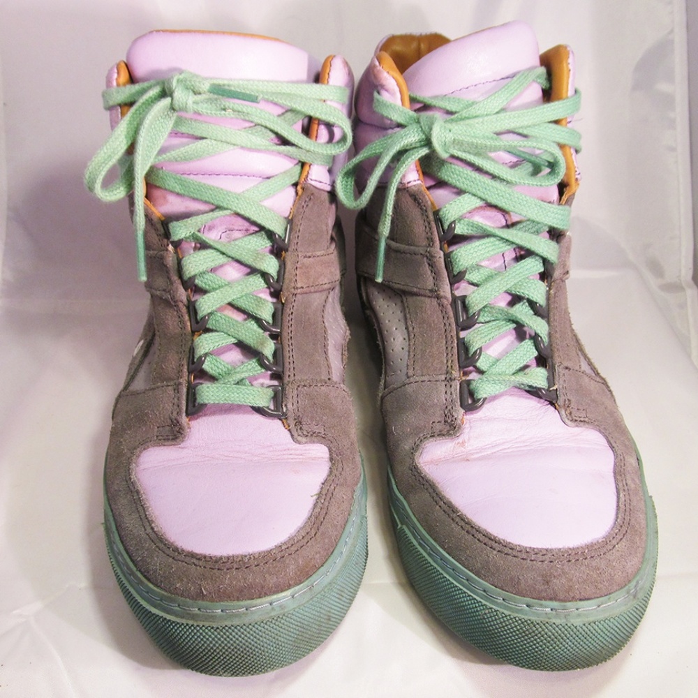 John Fluevog Play On My Dreams Purple/Teal Suede